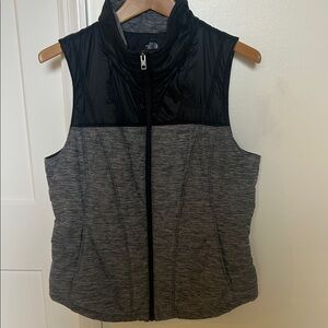 The North Face Black and Gray Zip-Up Vest